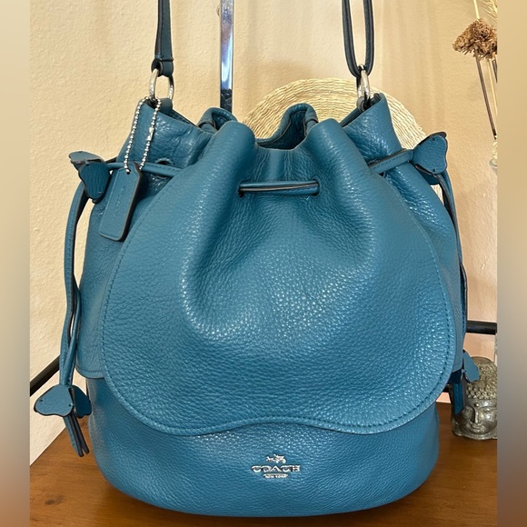 Coach Handbags - COACH Petals Drawstring Bucket Crossbody Bag